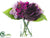 Silk Plants Direct Rose, Hydrangea - Eggplant Purple - Pack of 6
