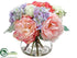 Silk Plants Direct Hydrangea, Peony - Beauty Pink - Pack of 2