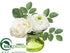 Silk Plants Direct Ranunculus, Rose - White Blush - Pack of 12