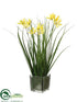 Silk Plants Direct Spring Wild Flower, Grass - Yellow - Pack of 6