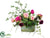 Rose, Hydrangea, Succulent - Purple Green - Pack of 2