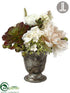Silk Plants Direct Peony, Hydrangea, Echeveria Arrangement - Burgundy Blush - Pack of 2