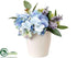 Silk Plants Direct Hydrangea, Sedum - Blue Green - Pack of 6