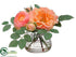 Silk Plants Direct Ranunculus, Rose - Coral Peach - Pack of 12