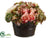 Hydrangea, Rose, Sedum - Pink Green - Pack of 2