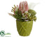 Silk Plants Direct Protea, Calla Lily, Sedum - Mauve Green - Pack of 6