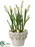 Silk Plants Direct Hyacinth - White - Pack of 4