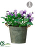 Silk Plants Direct Pansy - Lavender Purple - Pack of 2