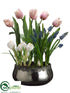 Silk Plants Direct Tulip, Muscari, Hyacinth - Mixed - Pack of 2