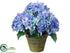 Silk Plants Direct Hydrangea - Blue - Pack of 2