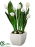 Silk Plants Direct Tulip - White - Pack of 2