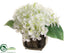 Silk Plants Direct Hydrangea - White Green - Pack of 6