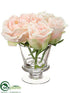 Silk Plants Direct Rose, Snowball - Blush - Pack of 4