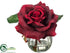 Silk Plants Direct Rose - Burgundy - Pack of 6