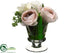 Silk Plants Direct Ranunculus, Rose - Cream Pink - Pack of 4