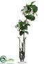 Silk Plants Direct Apple Blossom - White Pink - Pack of 6