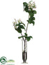 Silk Plants Direct Apple Blossom - White Pink - Pack of 6