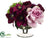 Rose, Ranunculus, Clematis - Burgundy Purple - Pack of 2