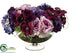 Silk Plants Direct Rose, Ranunculus, Clematis - Burgundy Purple - Pack of 1
