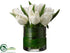 Silk Plants Direct Tulip - White - Pack of 3
