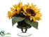 Silk Plants Direct Sunflower - Yellow - Pack of 2