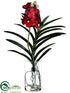 Silk Plants Direct Vanda Orchid Plant - Red - Pack of 1