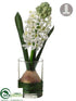 Silk Plants Direct Hyacinth - White - Pack of 6