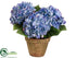 Silk Plants Direct Hydrangea - Blue - Pack of 4