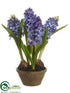 Silk Plants Direct Hyacinth - Blue - Pack of 4