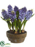 Silk Plants Direct Hyacinth - Blue - Pack of 2