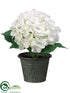 Silk Plants Direct Hydrangea - Cream Green - Pack of 4