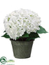 Silk Plants Direct Hydrangea - Cream Green - Pack of 2
