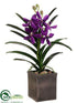 Silk Plants Direct Vanda Orchid Plant - Violet - Pack of 2