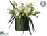 Silk Plants Direct Cymbidium Orchid, Pond Reed Arrangement - Green - Pack of 1