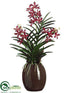 Silk Plants Direct Vanda Orchid Plant - Burgundy - Pack of 1