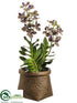 Silk Plants Direct Vanda Orchid Plant - Purple Green - Pack of 1