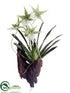 Silk Plants Direct Swan Orchid Plant on Driftwood Wall Piece - Green - Pack of 1