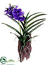 Silk Plants Direct Vanda Orchid Plant - Purple Lavender - Pack of 1