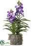 Silk Plants Direct Vanda Orchid Plant - Purple - Pack of 1