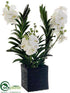 Silk Plants Direct Vanda Orchid Plant - White Green - Pack of 1