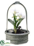 Silk Plants Direct Dendrobium Orchid Plant - White - Pack of 2