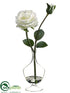 Silk Plants Direct Rose - White - Pack of 6