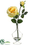 Silk Plants Direct Rose - Yellow - Pack of 6