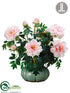 Silk Plants Direct Peony - Pink White - Pack of 1