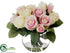 Silk Plants Direct Rose - Pink Cream - Pack of 2