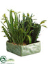 Silk Plants Direct Cactus Garden - Green - Pack of 2