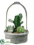 Silk Plants Direct Candelabra, Cactus - Green - Pack of 2