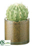 Silk Plants Direct Barrel Cactus - Green - Pack of 4