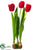 Silk Plants Direct Tulip - Red - Pack of 6