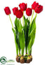 Silk Plants Direct Tulip - Red - Pack of 2